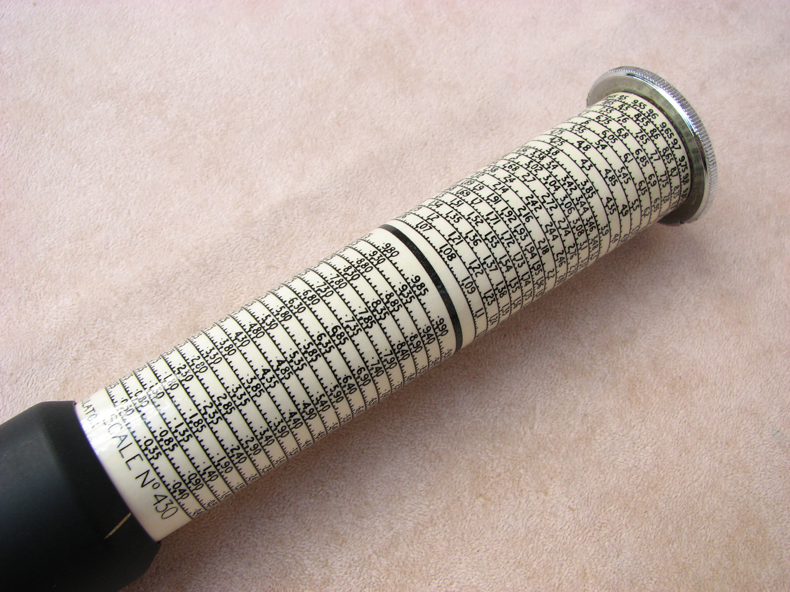 1960s Otis King Model L type C cylindrical slide rule with helical scales